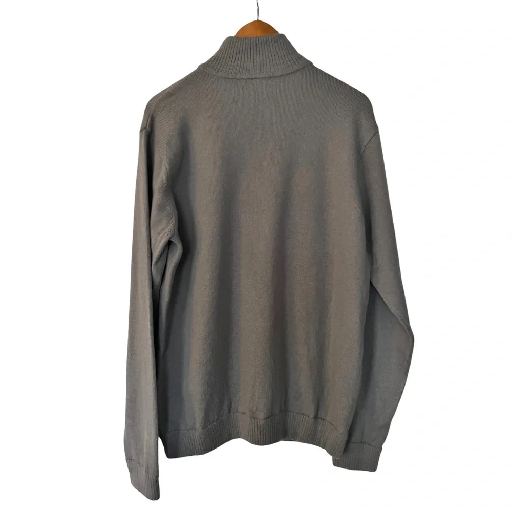 Patagonia Men’s Lambswool 1/4-Zip Grey Pullover Sweater Size Large
